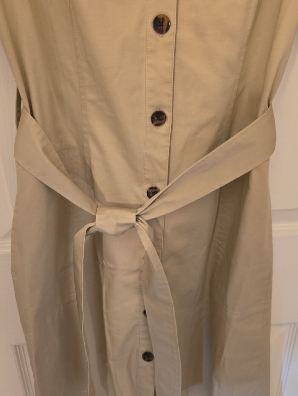 Part Two Tan Shirt Dress with Tie Belt - Picture 3 of 9